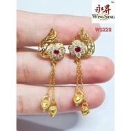 Wing Sing 916 Gold Earrings / Subang Indian Design  Emas 916 (WS228)