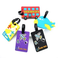 luggage tag Cross-Border Cartoon Boarding pvc Luggage Tag Wholesale Creative Cartoon Airplane Luggag