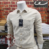 KEMEJA WATCHOUT JEANS RM SLIMFIT LONG-SLEEVED SHIRT JS303220006 BEIGE BEIGE BEIGE