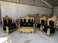 sofa tamu sultan original ukir jepara jumbo formasi 3211+meja jati tpk