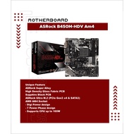 Asrock B450M-HDV AM4 DDR4 USB 3.1 B450M
