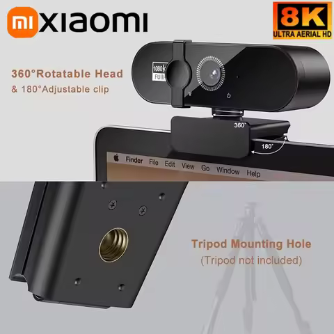 Xiaomi 8K Streaming Web Camera 2K Autofocus Full HD USB Webcam 1080P 60FPS With Microphone PC Laptop