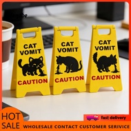 [In Stock]  Cat Crossing Sign Cat Warning Floor Sign Funny Cat Vomit Warning Sign – Humorous Cat Puk