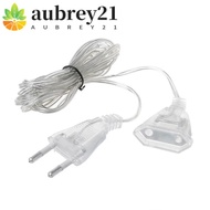 AUBREY1 Power Extension Cord EU Plug For Home LED String Light Cable Plug Christmas Lights Fairy Lig