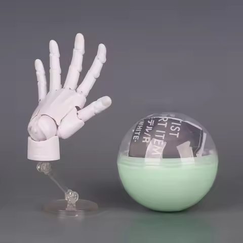 1:2 Scale Human Hand Model Mini Size Twisted Egg Design Palm Model Movable Joints With Posable Finge