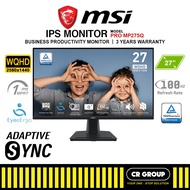 MSI PRO MP275Q 27-inch WQHD 100Hz IPS Monitor (3Yrs MSI Warranty)