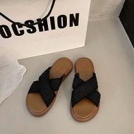 GESHIFAN | Retro Ethnic Style Soft Bottom Sandal Slippers