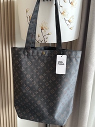 Versatile Single Shoulder Tote Bag Waterproof Practical Shopping Bag Russet Simple Match All Nylon M