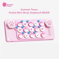 Summer Tones Pocket Mini Music Keyboard MEOW Cat Cartoon Music Keyboard Cat Claw Music Keyboard Pink