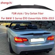 E93 PSM Style Dry Carbon Fiber Rear Trunk Spoiler for BWM 3 Series E93 Convertible 320i 323i 325i sp