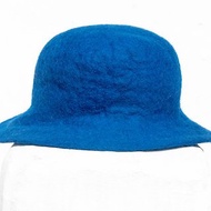 聖誕禮物羊毛氈帽/手工羊毛氈帽/羊毛帽/設計帽/圓頂帽-藍色時光