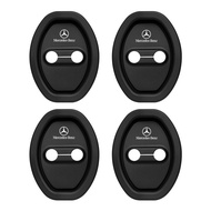 4Pcs Mercedes Benz Silicone Car Door Lock Protection Cover Door Lock Shock Absorber Silent Accessori