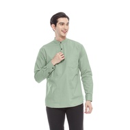Outskirts - Kemeja Koko Pria Lengan Panjang | Baju Koko | Kemeja Kurta | Kemeja Koko Sage Green