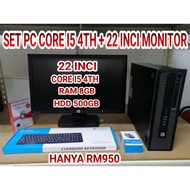 SET PC MURAH CORE I5 4TH GEN + MONITOR 22 INCI