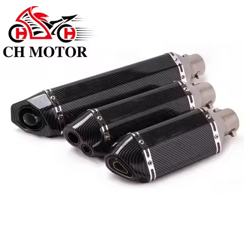 Universal 51mm Motorcycle Exhaust Muffler Escape Moto Tube High Quality twin motorcycle exhaust