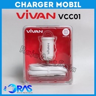 VIVAN CAR CHARGER Car Charger Carjer hp on Cars and Motorcycles 2 USB Fast Charging White contempora