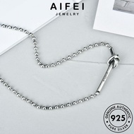 AIFEI JEWELRY Perempuan Original Korean Leher Rantai Necklace Retro 純銀項鏈 Women Pendant Sterling Silver Accessories 925 Perak Knot For Chain N273