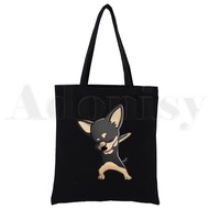SB2 Chihuahua Funny Dog Lovely Fashion Animal 90s Cute Large Capacity Storage Handbag Shoulder Bag T
