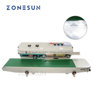 ZONESUN ZS-FR1000 Continuous Band Sealer for Plastic Pillow Sachets, Barrier Bags, Solid Ink Packagi