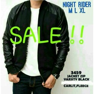 Night Rider Black Varsity Jacket