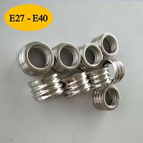 Chrome Lamp Cap Converter 10pcs E27 To E40 Light Bulb Lamp Holder Socket Adapter Converter ( E40 Lam