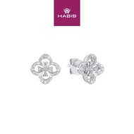 HABIB Diamond Earrings in 375/9K White Gold 456910122