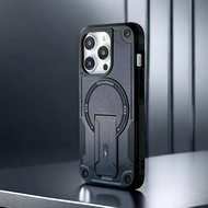 【2 in 1/Bracket Hard case/Black】compatible for iphone 13 14 15 pro max case