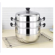 28CM Steamer 3 Layer Siomai Steamer Stainless Steel Cooking Pot KitchenwareAuxiliary food machine