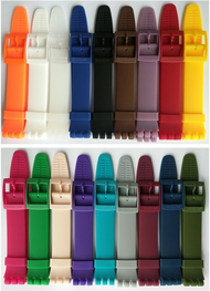 Fit Swatch Colorful See-through Type Silicone Strap Swatch Colorful Rubber Watch Strap 19mm Watch Accessories