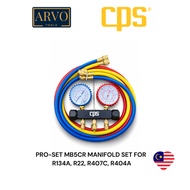 CPS PRO-SET MB5CR MANIFOLD SET FOR R134A, R22, R407C, R404A (AC ANALOG GAUGE)