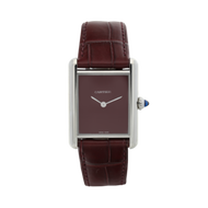 Cartier Tank Must Reference WSTA0054, a stainless steel quartz wristwatch with strap, Circa 2021