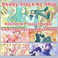 60x30cm Project Sekai : Colorful Stage Anime Anti-Slip Mousepad Gaming Pad Tetikus Lembut Mousepad K