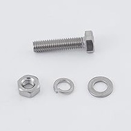 LESHAN 25 Pcs M6-1.0 x 25MM Hex Head Screw Bolt - AISI 304 Stainless Steel (18-8), Full Thread, Plain Finish