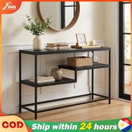 2-Tier Metal Entryway Table Console Table Behind Sofa Table for Entryway Living Room Foyer Hallway