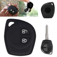 黑色 汽車鑰匙保護套 鎖匙外殼保護套 適用鈴木天語 SX4 鍵智能遙控器