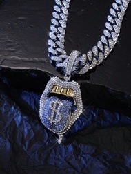 1ชิ้น Big Crazy Dollar Blazing ลิ้นสร้างสรรค์สร้อยคอจี้ Iced OUT Bright Hip Hop Charm เครื่องประดับส