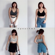 upeachme(H2.5) SMOOTHIE BRA (Chest 26-38) Minimal Mini Plain Color Striped Sports