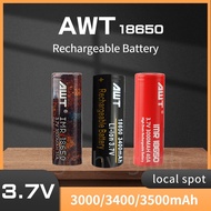 AWT lithium 18650 3.7v 3000mAh/3400mAh /3500mAh li ion  battery pack lithium ion battery