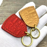 Suitable for Porsche Keychain Taycan/911/718/Boxster/Cayman/Panamera/Cayenne/Macan Genuine Leather K