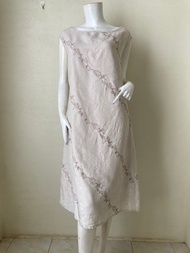 古著 Eddie Bauer 亞麻洋裝 - 尺寸 Petite 8