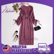 LALEESA DRESS ALIA LD212218  Shiny Satin Dress Muslimah Dress Women Plus Size Baju Raya 2024