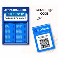 Laminated | Gcash Signage l Cash in - Cash out | Gcash Available