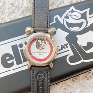 1989年Felix the cat 皮帶手錶 （連原裝鐵盒/卡仔 / felix vintage watch