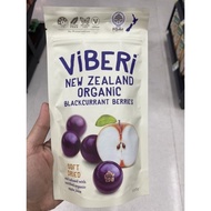 Viberi New Zealand Organic Blackcurrant Berries 100 G. Soft Dried And Infused With Certified Organic Apple Juice