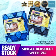 Single Bedsheet with Zip up to 6 inches / Sarung Tilam Single Berzip | 92cm x 190cm x 15cm (3' x 6' 