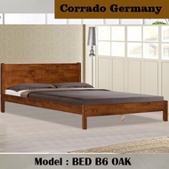 (5FT) Wooden Queen Bed Frame / Quality Queen Bed / Katil Queen Kayu / Wooden Double Bed / Bedroom Furniture / MODEL B6