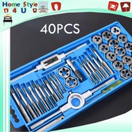 HOME 40pcs Screw Thread Hand Tap Metric Tap Wrench And Die Pro Set M3-M12 Nut Bolt Alloy Metal Hand 