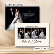 Custom photo wedding invitation guest book | Premium Guest book