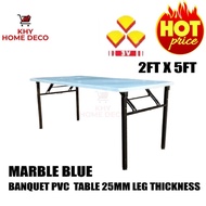 KHY(3V)2x4ft/5ft Foldable plastic Top Banquet Table/ Folding Banquet Table Meja Banquet office table