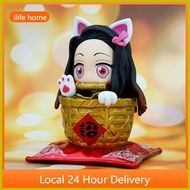 ♕ ♂ ☂ Shipping from Manila Demon Slayer Nezuko Cosplay Lucky Cat Morax Lumine Keqing Xiao Anime Fig